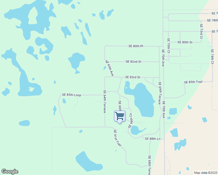 map of restaurants, bars, coffee shops, grocery stores, and more near 8430 Southeast 64th Terrace in Trenton
