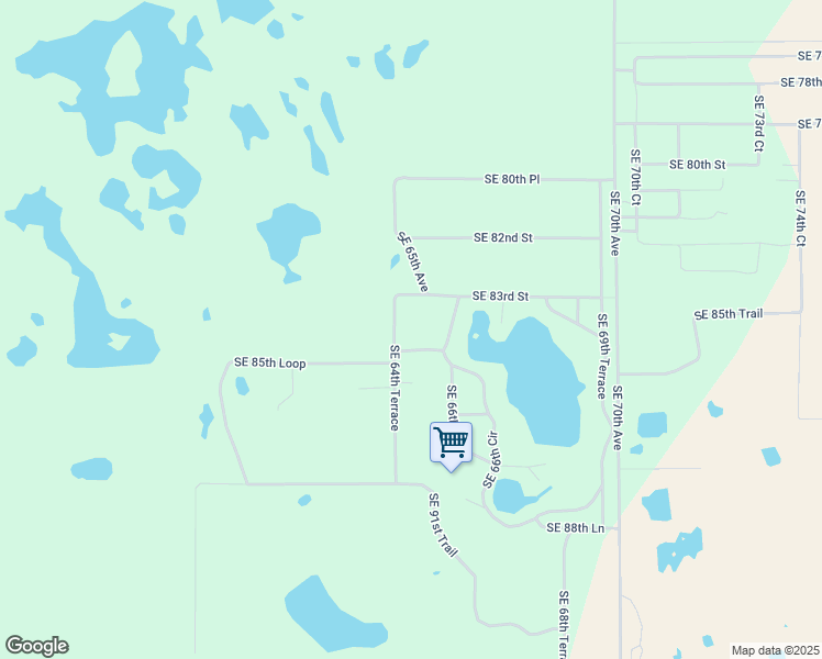 map of restaurants, bars, coffee shops, grocery stores, and more near 8430 Southeast 64th Terrace in Trenton