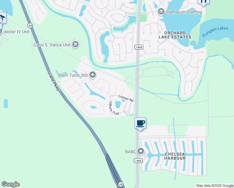 map of restaurants, bars, coffee shops, grocery stores, and more near 13727 Contour Court in Richmond