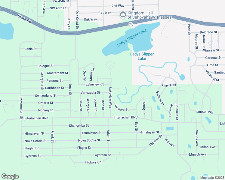 map of restaurants, bars, coffee shops, grocery stores, and more near 273 Lakeview Court in Interlachen