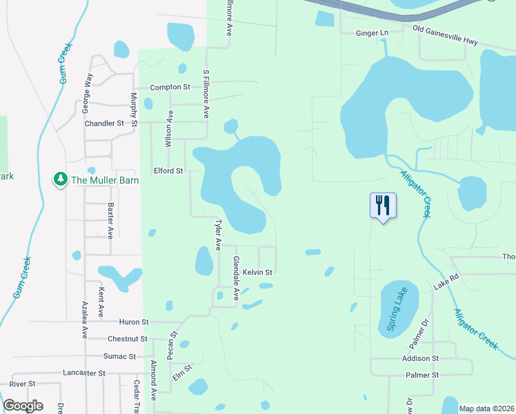 map of restaurants, bars, coffee shops, grocery stores, and more near 219 Lake Shore Road in Interlachen