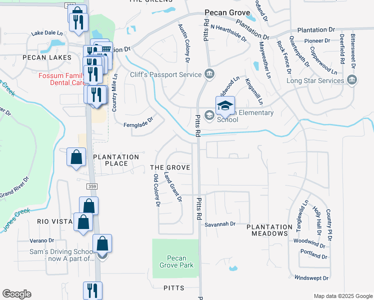 map of restaurants, bars, coffee shops, grocery stores, and more near 724 William Morton Drive in Richmond