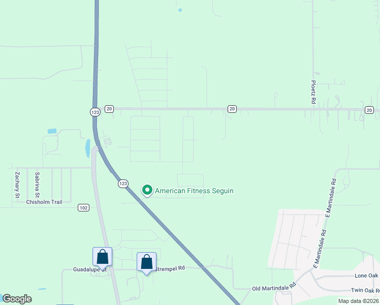 map of restaurants, bars, coffee shops, grocery stores, and more near 821 Farm to Market 20 in Seguin