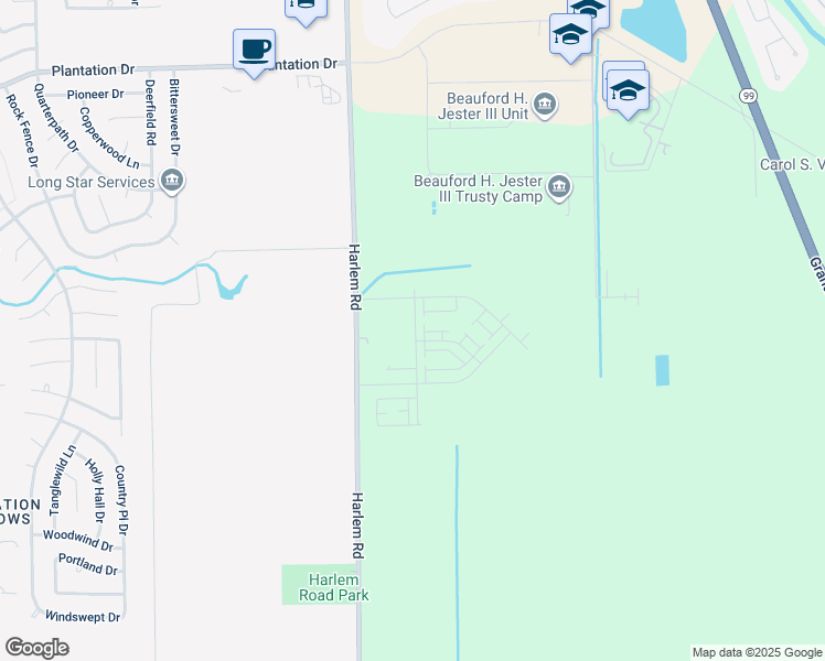 map of restaurants, bars, coffee shops, grocery stores, and more near 1980 Harlem Road in Richmond