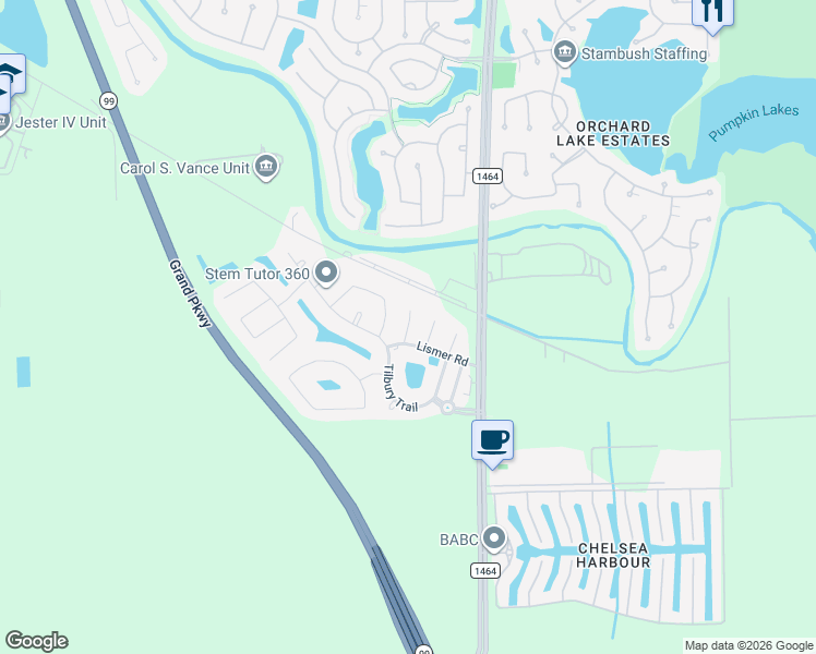 map of restaurants, bars, coffee shops, grocery stores, and more near Contour Court in Richmond