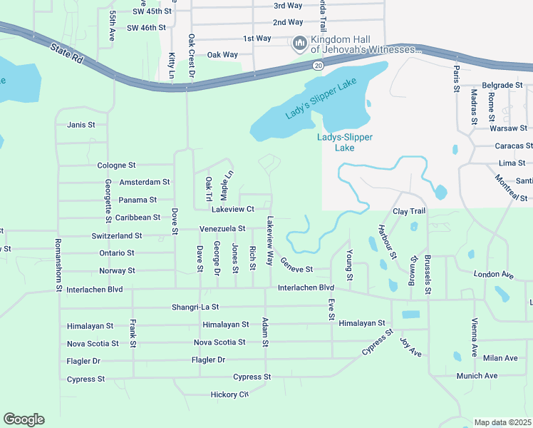 map of restaurants, bars, coffee shops, grocery stores, and more near 273 Lakeview Court in Interlachen