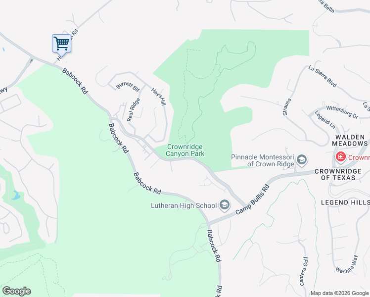 map of restaurants, bars, coffee shops, grocery stores, and more near 7222 Luskey Boulevard in San Antonio