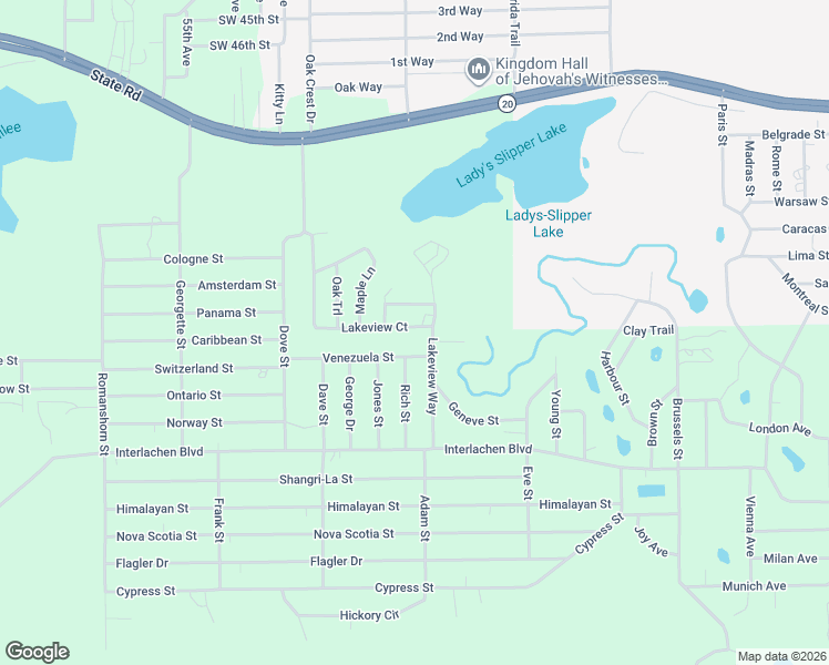map of restaurants, bars, coffee shops, grocery stores, and more near 263 Lakeview Court in Interlachen
