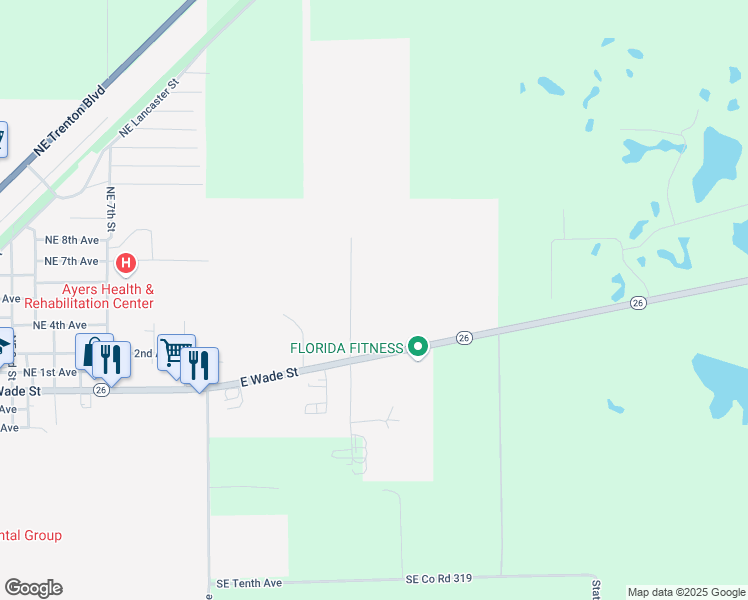 map of restaurants, bars, coffee shops, grocery stores, and more near in Fanning Springs