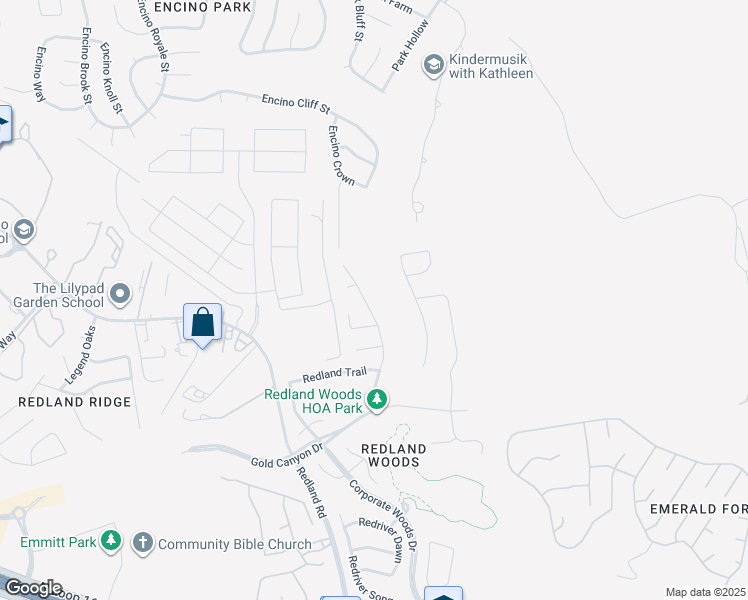 map of restaurants, bars, coffee shops, grocery stores, and more near 19003 Redrock Creek in San Antonio