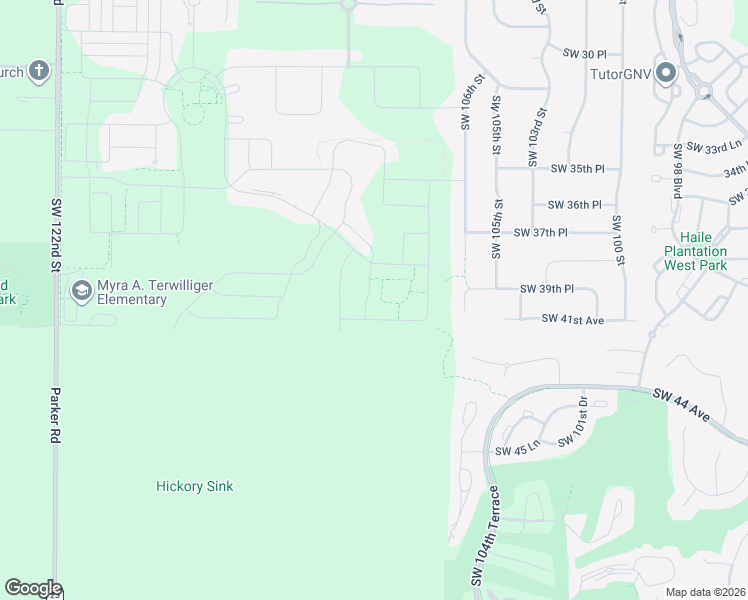 map of restaurants, bars, coffee shops, grocery stores, and more near Unnamed Road in Gainesville