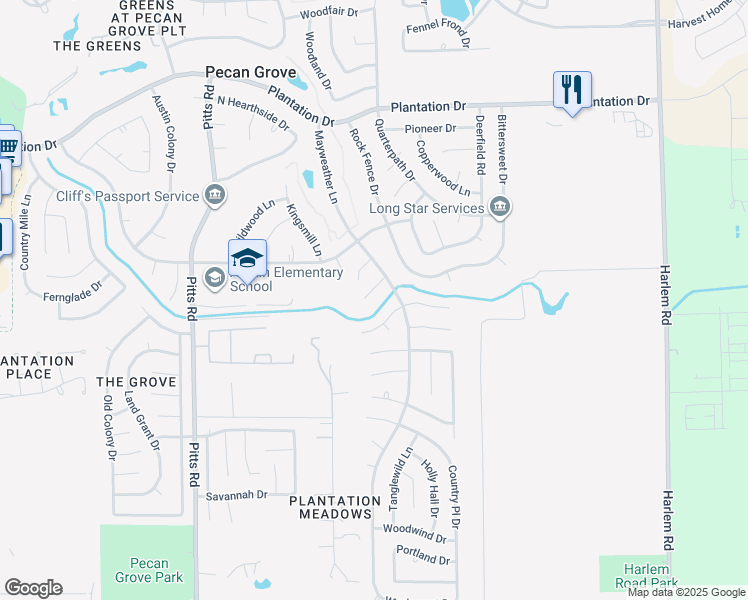 map of restaurants, bars, coffee shops, grocery stores, and more near 2302 Confederate Court in Richmond