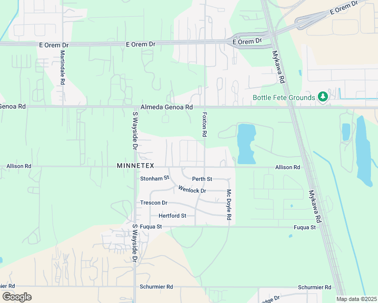 map of restaurants, bars, coffee shops, grocery stores, and more near 6113 Allison Road in Houston
