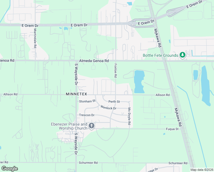 map of restaurants, bars, coffee shops, grocery stores, and more near 6113 Allison Road in Houston