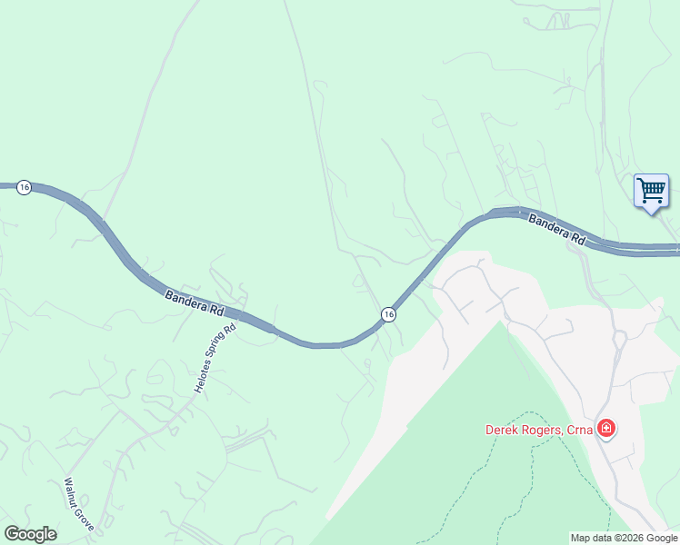 map of restaurants, bars, coffee shops, grocery stores, and more near 18746 Bandera Road in Helotes
