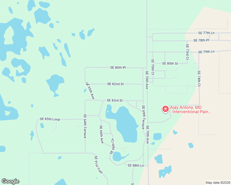 map of restaurants, bars, coffee shops, grocery stores, and more near 6740 Southeast 83rd Street in Trenton