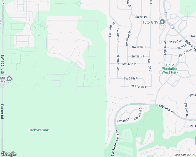 map of restaurants, bars, coffee shops, grocery stores, and more near 4086 Southwest 106 Street in Gainesville
