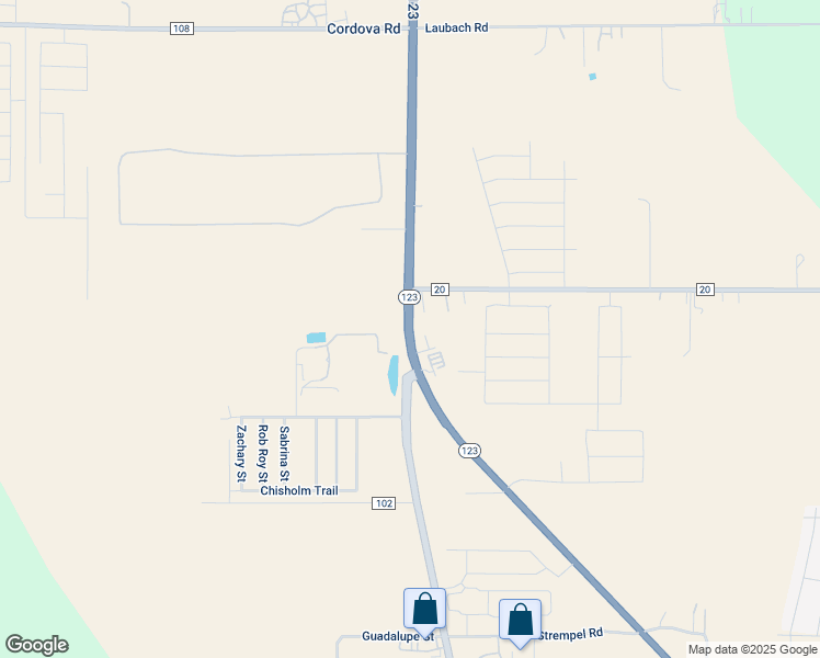 map of restaurants, bars, coffee shops, grocery stores, and more near 3239 Texas 123 in Seguin