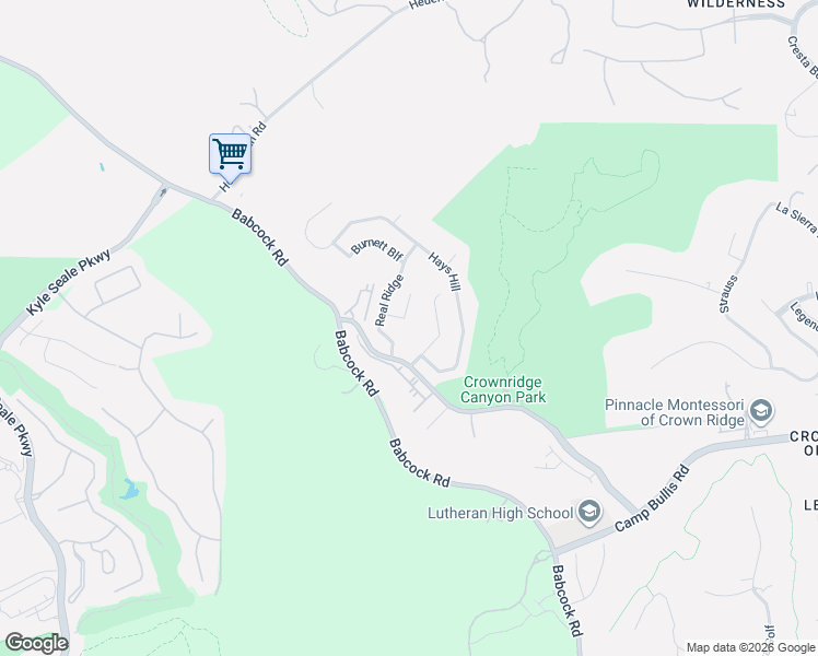 map of restaurants, bars, coffee shops, grocery stores, and more near 18703 Edwards Edge in San Antonio