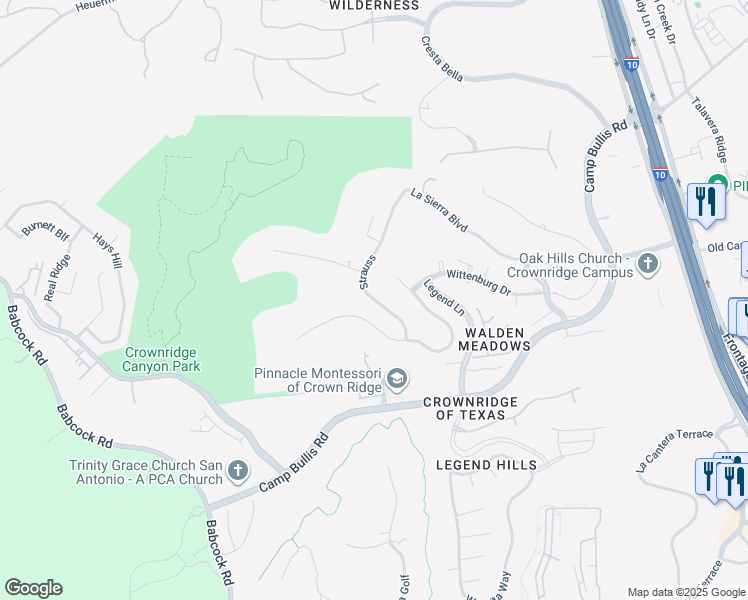 map of restaurants, bars, coffee shops, grocery stores, and more near in San Antonio