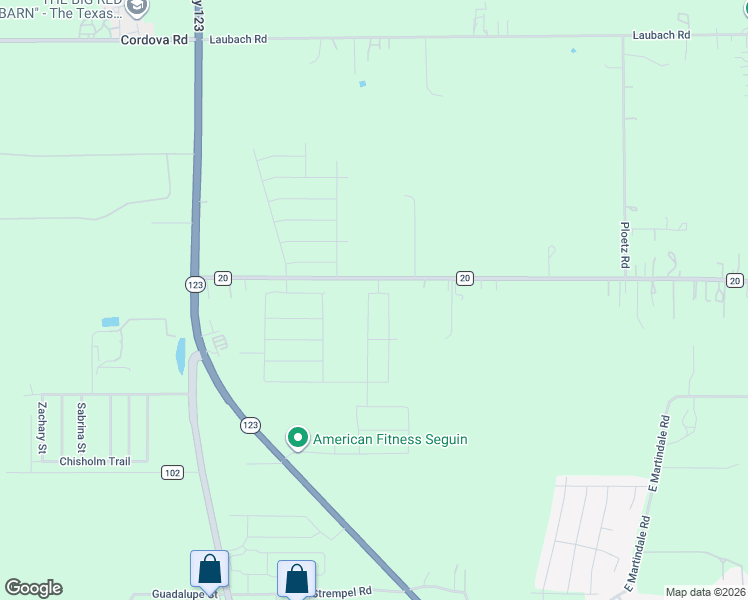 map of restaurants, bars, coffee shops, grocery stores, and more near 555-859 Farm to Market 20 in Seguin
