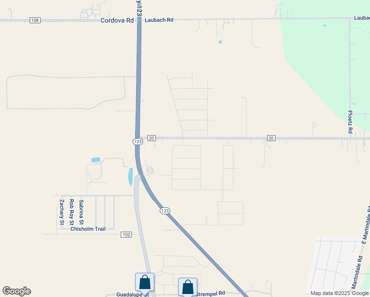 map of restaurants, bars, coffee shops, grocery stores, and more near 259 Farm to Market 20 in Seguin