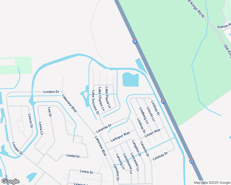 map of restaurants, bars, coffee shops, grocery stores, and more near 55 Lake Success Drive in Palm Coast