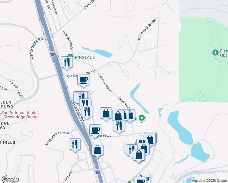 map of restaurants, bars, coffee shops, grocery stores, and more near in San Antonio