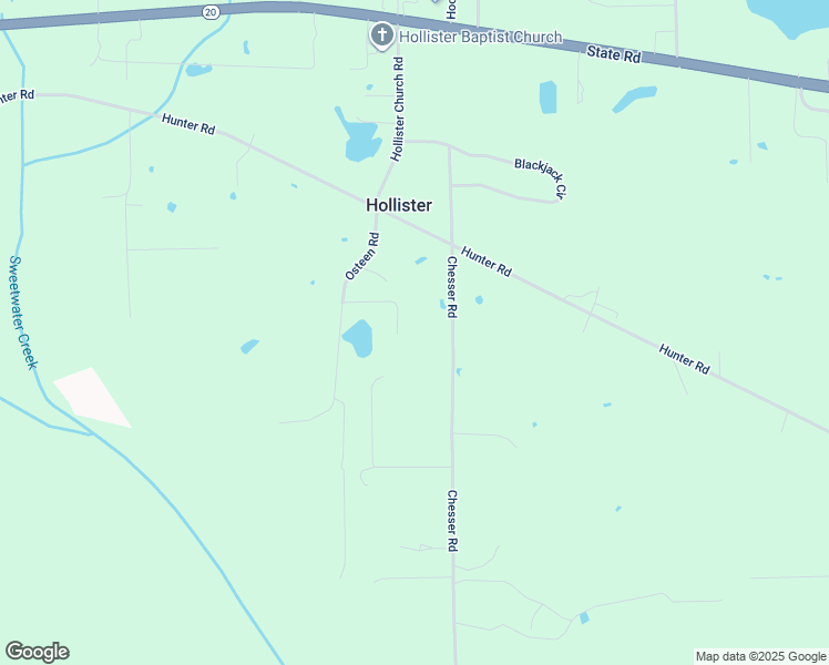 map of restaurants, bars, coffee shops, grocery stores, and more near 128 Osteen Road in Palatka