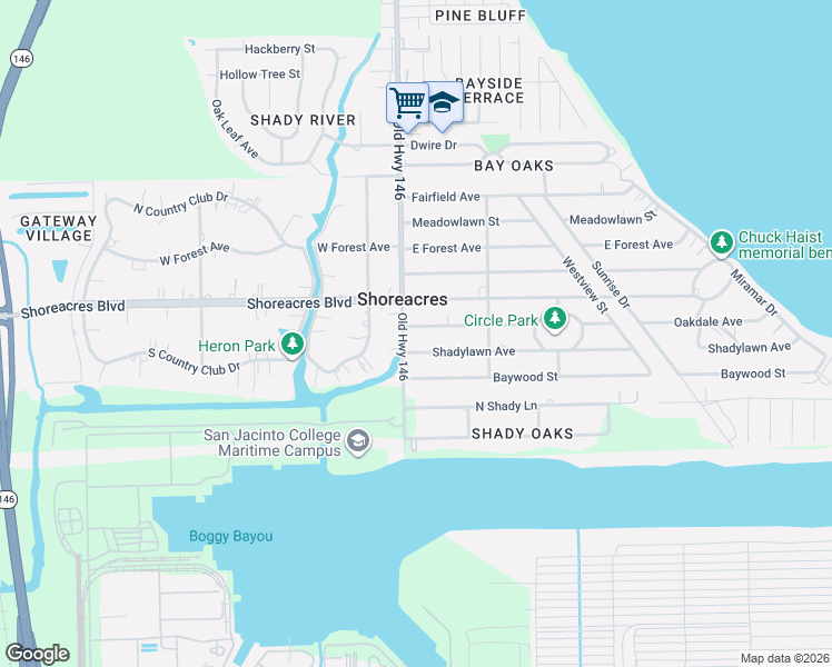 map of restaurants, bars, coffee shops, grocery stores, and more near 633 Oakdale Avenue in La Porte