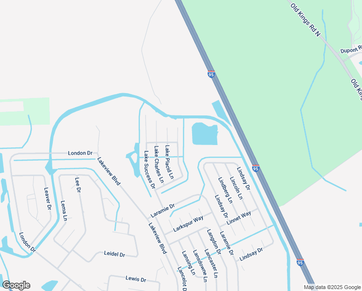 map of restaurants, bars, coffee shops, grocery stores, and more near 55 Lake Success Drive in Palm Coast