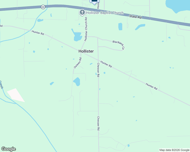 map of restaurants, bars, coffee shops, grocery stores, and more near 207 Chesser Road in Palatka