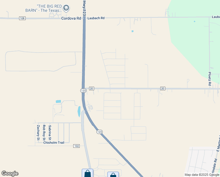 map of restaurants, bars, coffee shops, grocery stores, and more near 554 Farm to Market 20 in Seguin