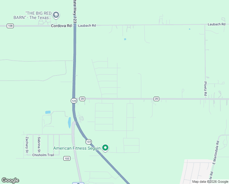 map of restaurants, bars, coffee shops, grocery stores, and more near 556-1000 Farm to Market 20 in Seguin