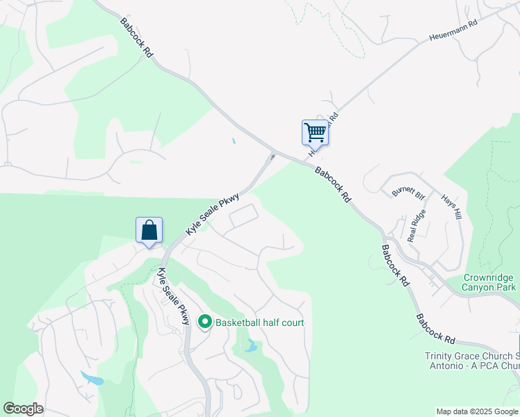 map of restaurants, bars, coffee shops, grocery stores, and more near 18926 Cortez Cove in San Antonio