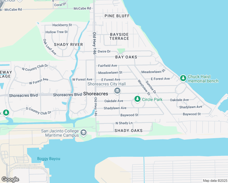 map of restaurants, bars, coffee shops, grocery stores, and more near 610 Shore Acres Boulevard in La Porte