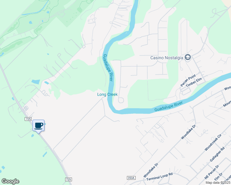 map of restaurants, bars, coffee shops, grocery stores, and more near 132 Paseo del Rio in Seguin