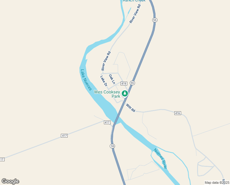 map of restaurants, bars, coffee shops, grocery stores, and more near 59 Mesquite Lane in Uvalde