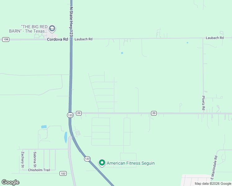 map of restaurants, bars, coffee shops, grocery stores, and more near 830 Farm to Market 20 in Seguin