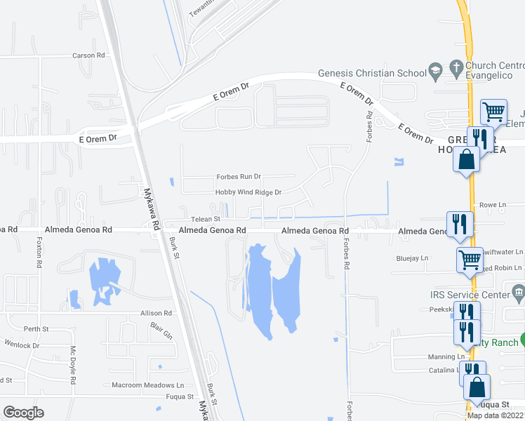 map of restaurants, bars, coffee shops, grocery stores, and more near 10809 Forbes Brook Drive (route 130 segments) in Houston