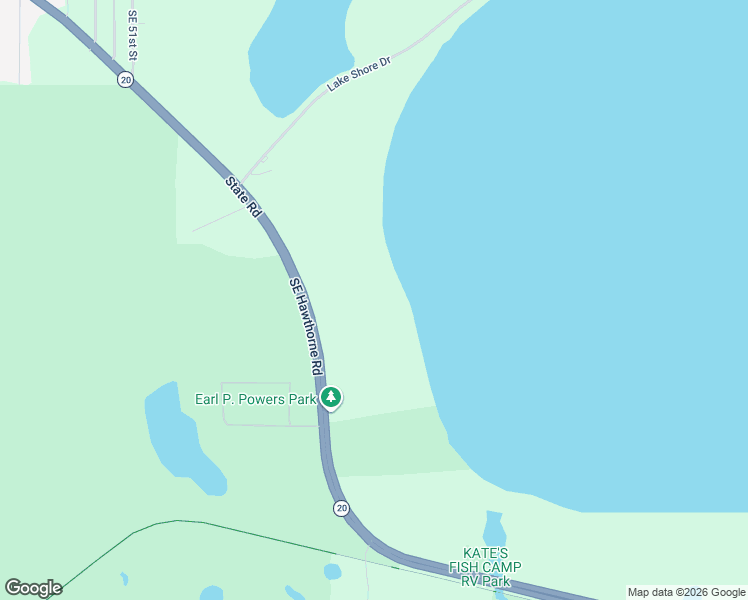 map of restaurants, bars, coffee shops, grocery stores, and more near 5900 Southeast Hawthorne Road in Gainesville