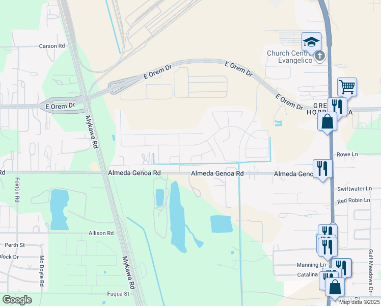 map of restaurants, bars, coffee shops, grocery stores, and more near 10809 Forbes Brook Drive (route 130 segments) in Houston