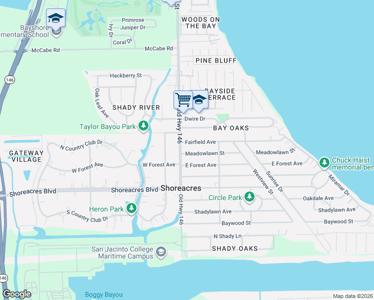 map of restaurants, bars, coffee shops, grocery stores, and more near 631 Fairfield Avenue in Harris County