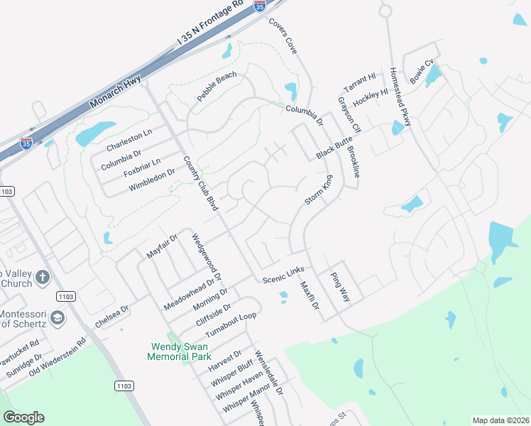map of restaurants, bars, coffee shops, grocery stores, and more near 3708 Scenic Drive in Schertz
