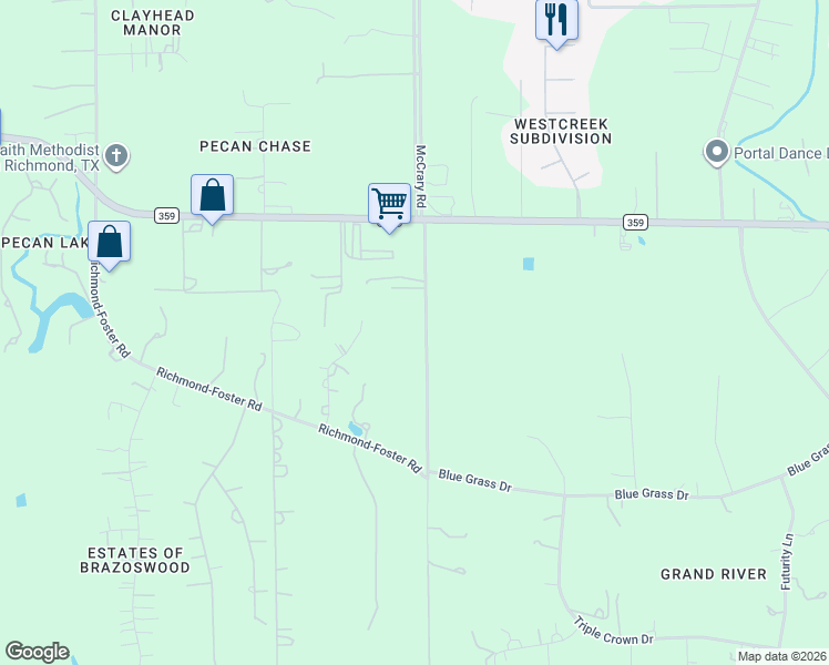 map of restaurants, bars, coffee shops, grocery stores, and more near 2015 McCrary Road in Richmond