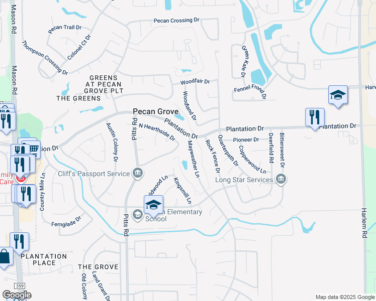 map of restaurants, bars, coffee shops, grocery stores, and more near 1926 Mayweather Lane in Richmond
