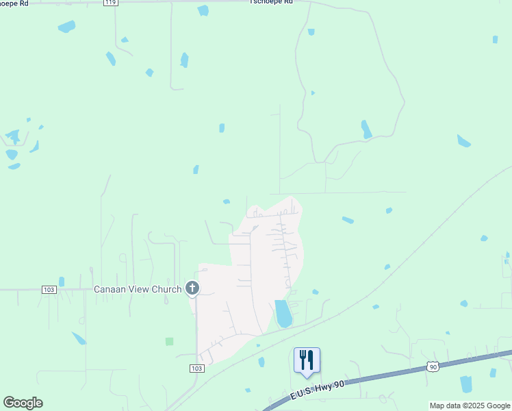 map of restaurants, bars, coffee shops, grocery stores, and more near 116 Shawn Lane in Seguin