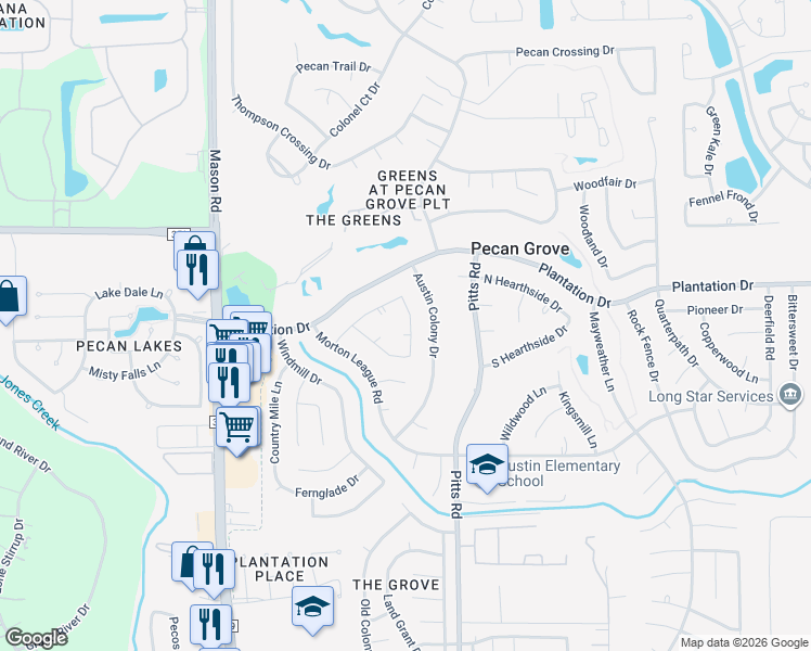 map of restaurants, bars, coffee shops, grocery stores, and more near 2002 Carriage Court in Richmond