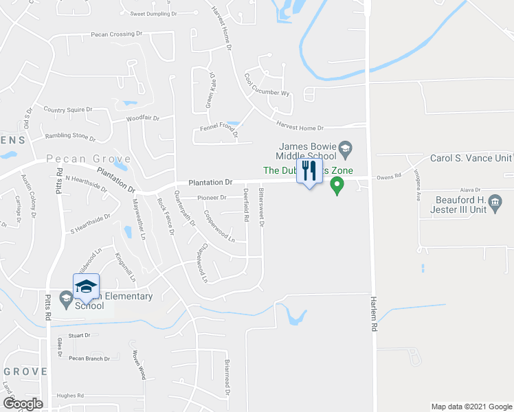 map of restaurants, bars, coffee shops, grocery stores, and more near 1026 Bittersweet Drive in Richmond