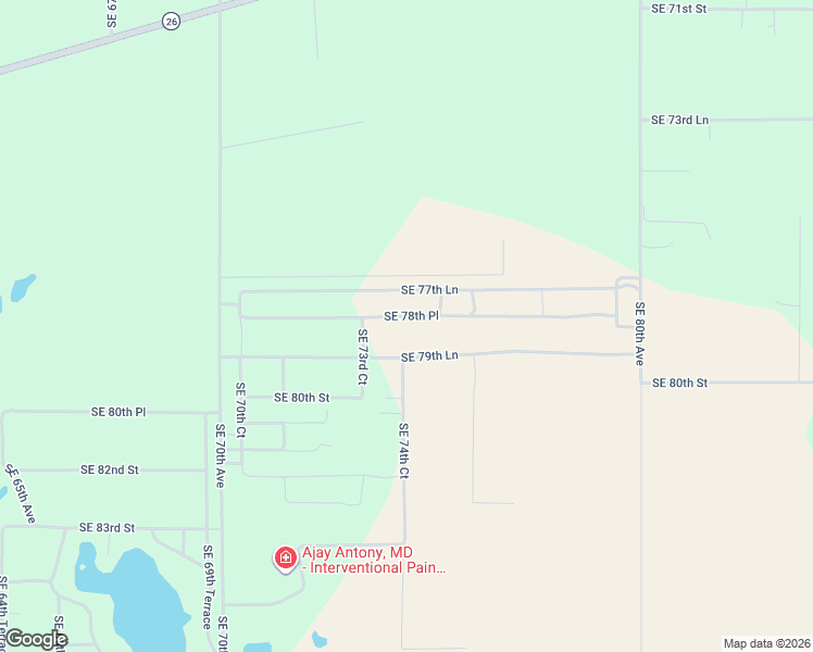 map of restaurants, bars, coffee shops, grocery stores, and more near 7409 Southeast 78th Place in Trenton